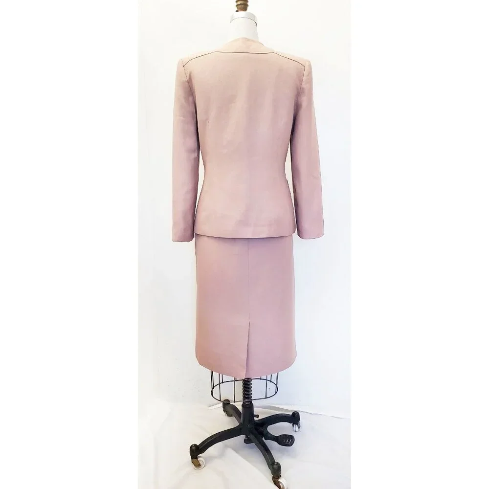 Adele Simpson Womens 40s Style Vintage Jacket Blazer Skirt Suit Dusy Rose 10